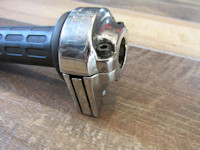 Tommaselli Daytona 2C Throttle. Chrome body, Tommaselli part number 0507.03.60-01, MG# 17603401 or MG# 17603400.