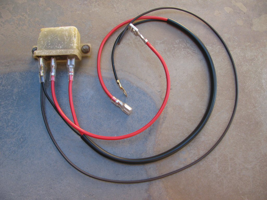 Brown wire (without the terminal on the far end) is shown here for reference — originates from the main harness.